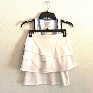 Lucky in Love White Set with Scallop Skort Size XS
